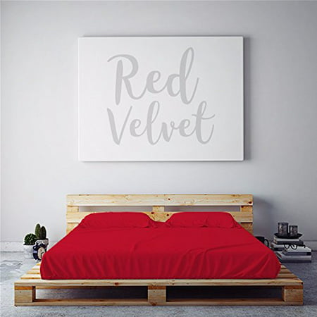 PeachSkinSheets Night Sweats: The Original Moisture Wicking, 1500tc Soft QUEEN Sheet Set RED (Best Bed Sheets For Night Sweats)