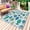 White, variant on Pink Fishes Outdoor Rug for Patio/Deck/Porch, Non-Slip Large Area Rug 5 x 7 Ft, Cartoon Coastal Ocean Fish Striped Indoor Outdoor Rugs Washable Area Rugs, Reversible Camping Rug Carpet Runner