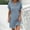 Blue, variant on Plus Size Dress Short Sleeve V Neck Date Night Dress 2026 Summer Solid Color Regular Fit Stretchy Holiday Party Dress for Work and Office Gray L
