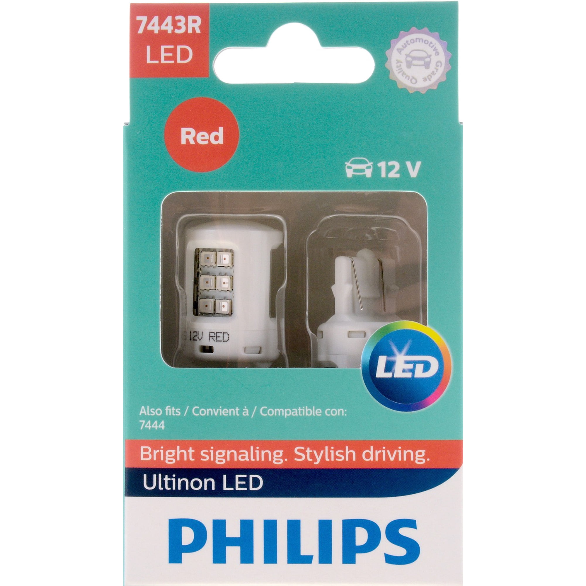 Philips 7443RLED Red LED 6000K Automotive Bulb