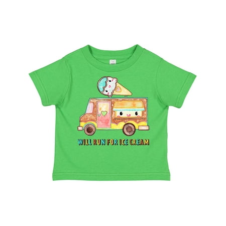 

Inktastic Will Run for Ice Cream- Ice Cream Truck Gift Toddler Boy or Toddler Girl T-Shirt