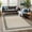 Bordered-Off-White, variant on Beverly Rug Easy Jute Outdoor Indoor Non Shedding Easy-Cleaning Rug Off-White 2x3