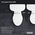 thumbnail image 3 of Kohler K-3658-96 1.28GPF Highline Classic Comfort 2 Piece Elongated Chair Height Toilet - Biscuit, 3 of 5