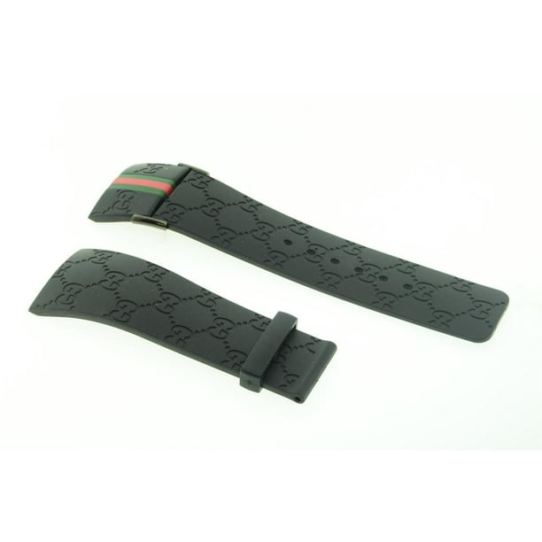 Mens Real Gucci Black Rubber Band Red & Green Flag Only For Ya114207 Walmart.com