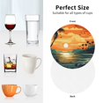 thumbnail image 6 of Kdxio Tropical Sunset Paradise Funny Coasters,4 Pcs Leather Coasters,Housewarming Gifts,Protect Furniture from Water Marks Scratch and Damage, 6 of 6