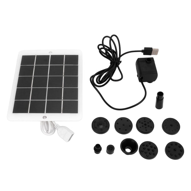 Bomba de agua solar para fuente de 3 W y 5 V, 120 l/h, para jardín, estanque exterior