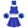 thumbnail image 4 of Miaeowve Uniforme de Cheerleading pour Filles, Tenue de Fête Musicale avec Pompons, Bleu 8, 4 of 4