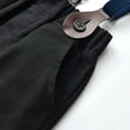 thumbnail image 6 of Karoyedx Toddler Boy Christmas Outfit Toddler Baby Boy Clothes Suit Boys Formal Dress Shirt+Bowtie+Suspender Pants Gentleman Wedding Outfits Black Size,5-6 Years, 6 of 9