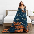 thumbnail image 5 of DouZhe Ultra-Soft Micro Fleece Lightweight Flannel Bed Blanket, Ethnic Boho Moroccan Ikat Print Cozy Warm Throw Blankets, 50"x40", 5 of 7