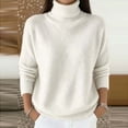 thumbnail image 3 of yillto Womens Turtleneck Sweater Soft Knit Warm Pullover Mock Neck Fall Winter Layered Sweaters, 3 of 5