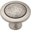 Liberty 38mm Rough and Smooth Knob, Brushed Satin Pewter