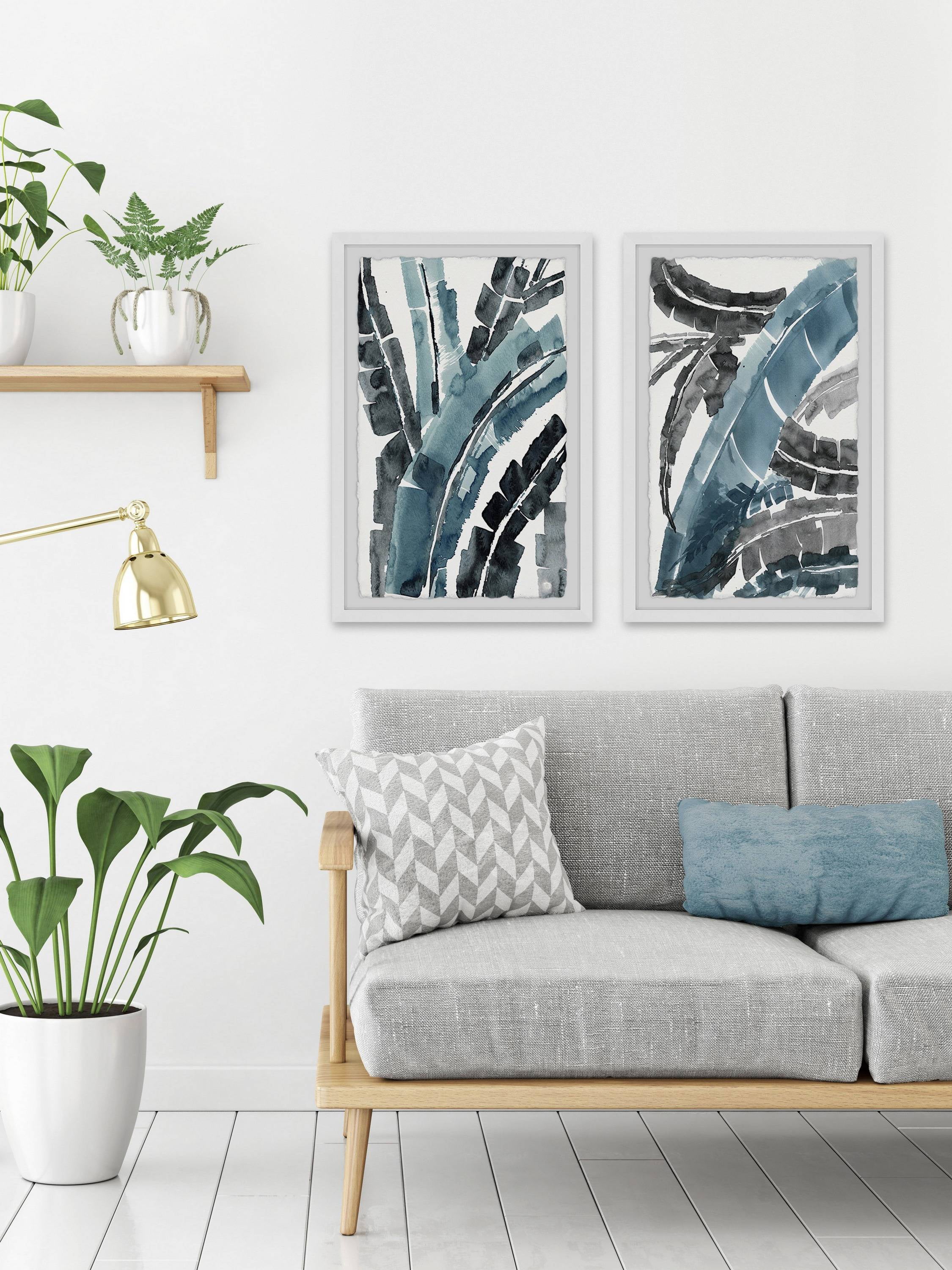 Marmont Hill Dramatic Palms Diptych, Art Prints, 16.00" x 1.50"