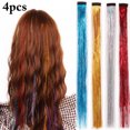 thumbnail image 1 of 4 Pcs Extension de Cheveux Mode Créative Étincelante Postiche Synthétique, 1 of 10