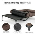 thumbnail image 7 of Veehoo Cooling Raised Dog Bed + Removable Double Dog Bed Cushion, 59" x 37.5", Brown, 7 of 7