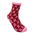 thumbnail image 3 of Urban-Peaock Women's Pink Ribbon Breast Cancer Awareness Crew Socks - 3 Pair Package - Sock Size 9-11, Shoe Size 4-10 (Pinks & Red), 3 of 8