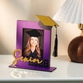 thumbnail image 2 of Graduation Photo Frame 2026 Vertical Wooden Tabletop Display With Acrylic Insert Hat And Tassel Decor, 2 of 5