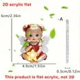 thumbnail image 6 of Kieccall Girl Baby Pendant 2d Flat Car Pendant Car Decoration Bag Pendant, 6 of 9
