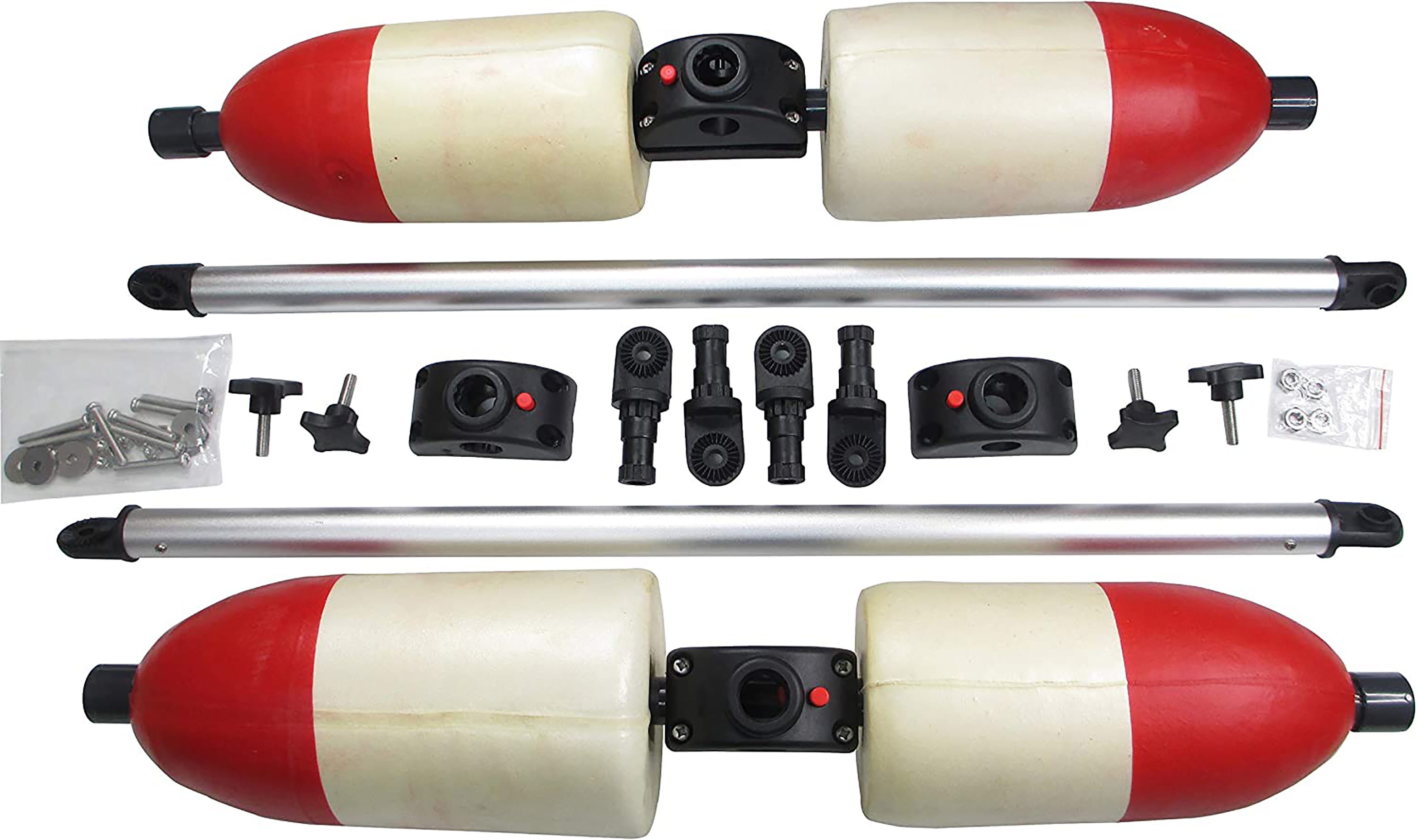 Pactrade Marine Kayak Outriggers/Stabilizers System - Solid HDPE Floats with Easy-Fit Bases | Canoe/Kayak Stabilizers for Fishing, Photography, Paddling, New Boaters