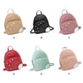 thumbnail image 4 of Qarigey Mini para mujer, moda informal con estampado de flores, paquete de cuero PU, bolsa de teléfono de Color sólido para acampar al aire Mochilas Rosa Qarigey AP006181-06, 4 of 6