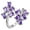 Purple, variant on Uloveido Oval Pink CZ Flower Tree Leaf Ring Open Tail Platinum Plated Fashion Party Prom Jewelry