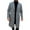 Gray Jacket fot Men, variant on Mens Trench Mid Long Coat Casual Brested Overcoat Winter Notched Collar Lapel Wool Blend Pea Coat With Pockets Black XL