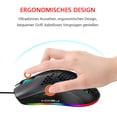 thumbnail image 4 of Ratón para juegos con sensor óptico de 6400 DPI,Ratón para juegos 6 botones programables,Ratón ergonómico para PC-Blanco, 4 of 8