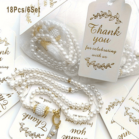 18pcs 99 Glass Imitation Pearls Misbaha Tasbih Handmade Rosary for Worship And Meditation - Ideal Gift for Eid, Ramadan, Mawlid, Islamic New Year, Wedding, Baptism, Holiday Party, Religious Events