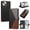 Black, variant on Wallet Case For iPhone 12 Mini, Crossbody Strap & Wrist Lanyard PU Leather Magnetic Flip Kickstand Splice Cover [RFID Blocking] Card Holder Slot Shockproof Case, Light Purple