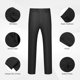 thumbnail image 5 of Conjunto de traje WULFUL para hombre de 2 piezas, ajustado, con un botón, negro, 5 of 5