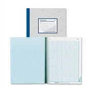 Rediform Laboratory Research Notebooks - Letter 200 Sheets - Sewn - 8 1/2" x 11" - Blue Paper - Gray Cover - Pressboard Cover - Micro Perforated, Numbered, Perforated - 1Each