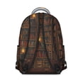 thumbnail image 4 of Bookstore Books Coffee Students Backpack I'd Rather Be Reading Design, Educational Bookshelf School Bag with Bookmark Motif, Adjustable Straps for Students, 4 of 4
