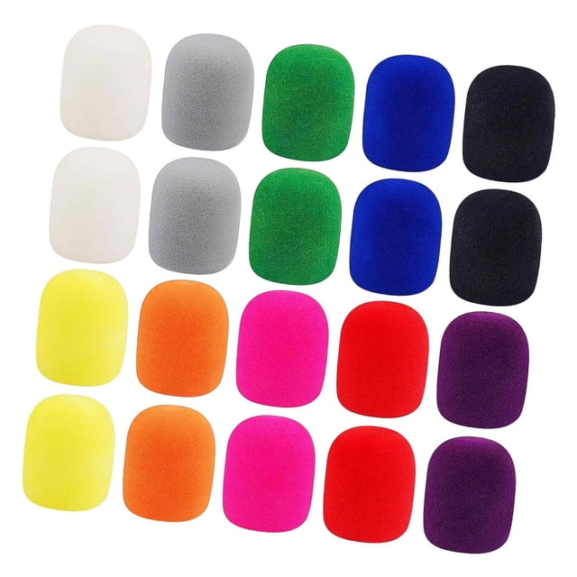 Juego de 10 micrófonos inalámbricos de largo alcance UHF, inalámbricos, de mano, dinámicos para voz. Multicolor 20 piezas