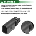 thumbnail image 4 of Ambient Air Temperature Sensor Outside Temperature Sensor for Audi A3 2006-2013 Plastic No.8Z0820535, 4 of 7