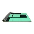 thumbnail image 2 of Ahgly Company Indoor Rectangle Abstract Turquoise Blue Contemporary Area Rugs, 2' x 4', 2 of 4