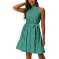 thumbnail image 3 of Aiyino Women Summer Halter Neck Dresses Sleeveless Casual Soft Short Boho Sundress, 3 of 6