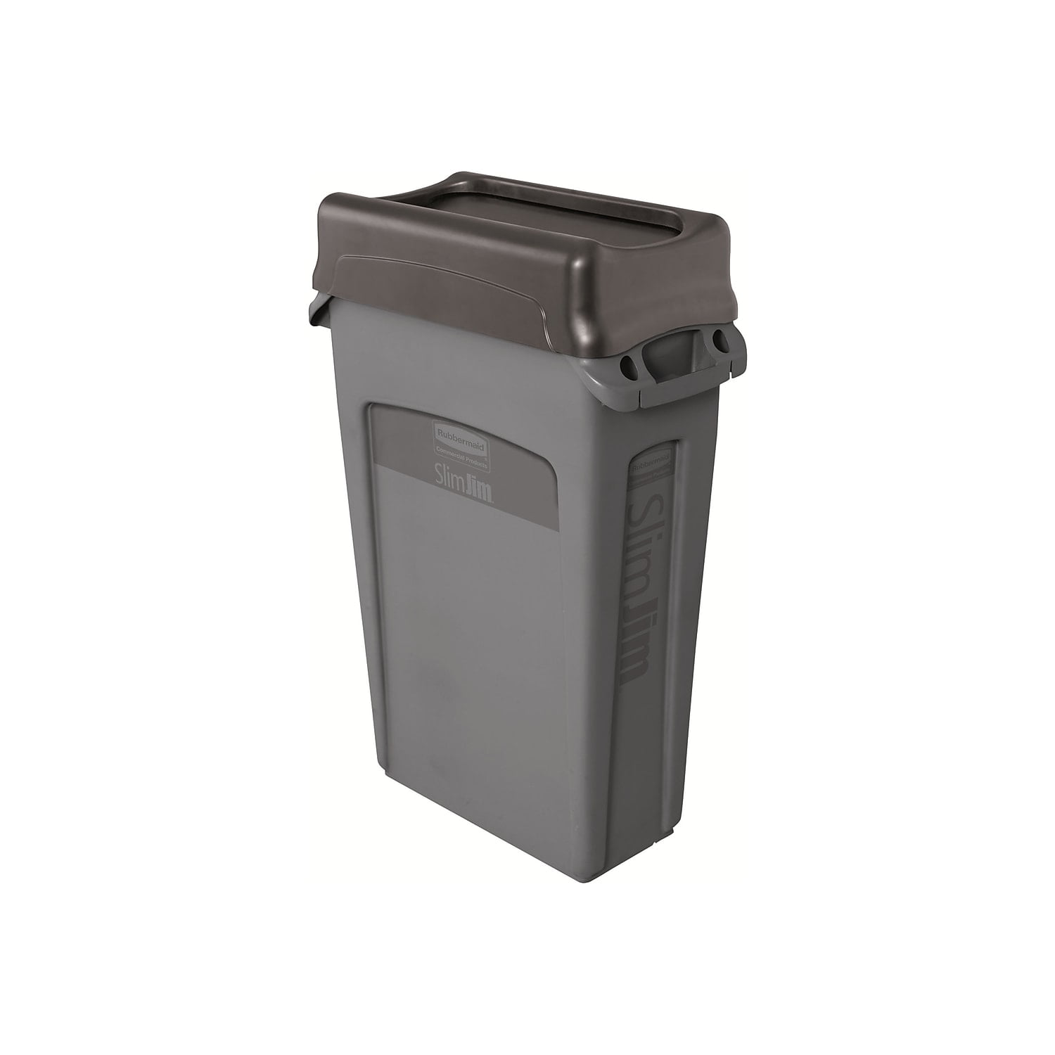 Garbage シングル Rubbermaid 23gal Slim Jim Waste Container Swing Top Lid