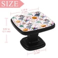 thumbnail image 3 of 4 Pcs Square Cabinet Handle Cupboard Knob Drawer Pulls Handle Halloween Drawer Knobs with Screws Furniture Decoration, 3 of 5