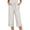 White, variant on Gaucho Pants for Women, Audhol Women Casual Summer 2026 Straight Capris Wide Leg Pants Loose Drawstring Elastic Waist Trouser Palazzo Pants for Women Casual Black L