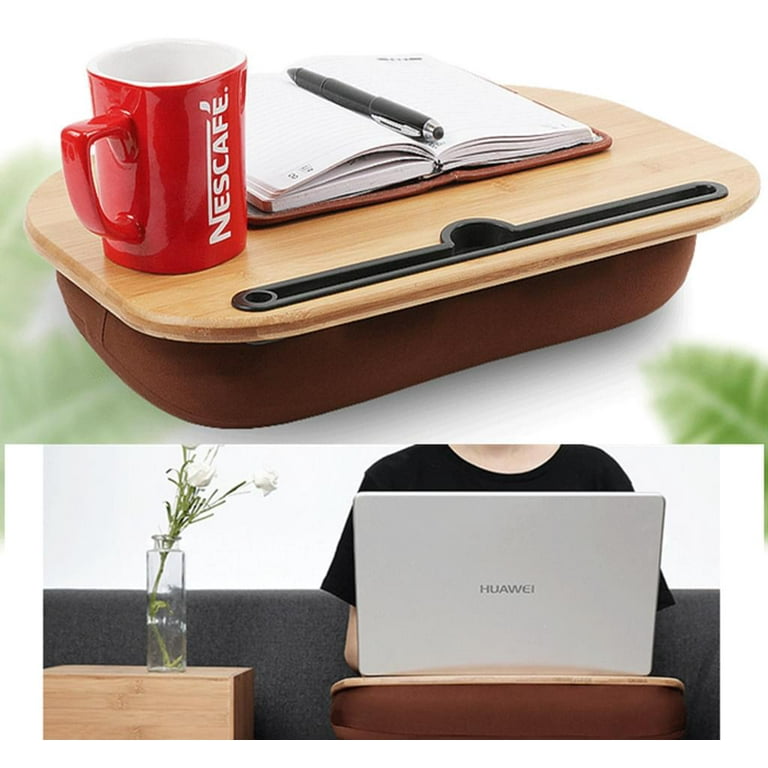 Multifunction Laptop Stand Pillow Knee Wooden Table Bed Holder Portable  Laptop Desk