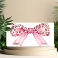 thumbnail image 6 of 1 Pcs 2D Flat License Plate Covers & Frames, Pink Leopard Print Bow For Decorative Front, Waterproof For Decoration Aluminum License Plate Covers & Frames Cover For Men Women, 12" X 6", 6 of 7