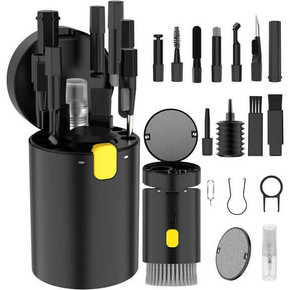 20 in 1 Multifunctional Cleaner Kit for Electronic Devices, Keyboard Cleaning Brush, Headphones Cleaner Kit for AirPods, Multi-Tool for Cleaning Laptop, Earbuds, Camera, Cellphones (White)