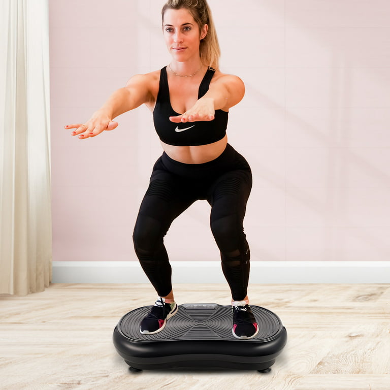Vibration Plate Exercise Machine with Remote Control for Home Gym, Black