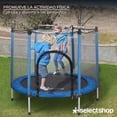 thumbnail image 4 of Trampolín para niños con Red De Seguridad Brincolín Infantil De 55 Pulgadas Brincolines De Niños para Fiestas Trampolin con Postes Acolchados para Interiores y Exteriores Negro, 4 of 7