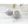 thumbnail image 5 of BLUTETE Caja de terciopelo con 3 ranuras para anillos de joyería, caja para anillos de compromiso, caja de recuerdos para el día de la boda, caja para anillos con fotos nupciales, 3 ranuras octágono (, 5 of 5