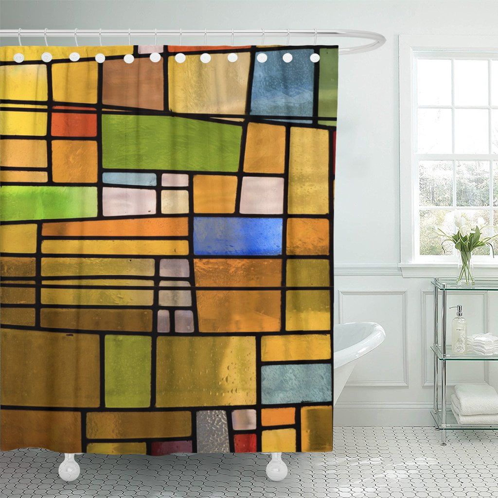 PKNMT Green Multicolored Stained Glass Church Window Portrait