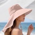 thumbnail image 2 of Zynoxe Sun Hat for Women Outdoor Sun Protection Wide Brim Adjustable Chin Strap Beach Hat with Neck Flap Summer Floppy Bucket Hats for Travel, 2 of 5