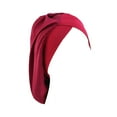 thumbnail image 2 of Bonnets de Nuit en Soie Imprimée, Design Floral, Mode Multicolore, Douceur, Turban en Satin, Rouge Vin Pur, 2 of 6