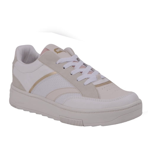 125-38 Tenis Casual Sneakers Blanco/ Beige Mujer Cklass 125-38