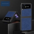 thumbnail image 1 of SaniMore Designed for Samsung Galaxy Z Flip 4 Folding Case 6.7-inch, for Galaxy Z Flip 4 Lens Protection PU Leather + Hard PC Anti-Drop Slim All-inclusive Protecitve Cover, Blue, 1 of 9
