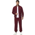 thumbnail image 3 of Weilanxin Men's Tracksuits Sweatsuits for Men Set Track Suits 2 Piece Casual Athletic Jogging Warm Up Full Zip Sweat Suits Wine Red XL, 3 of 9